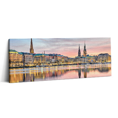 Print pe canvas 125x50 Alster în Hamburg