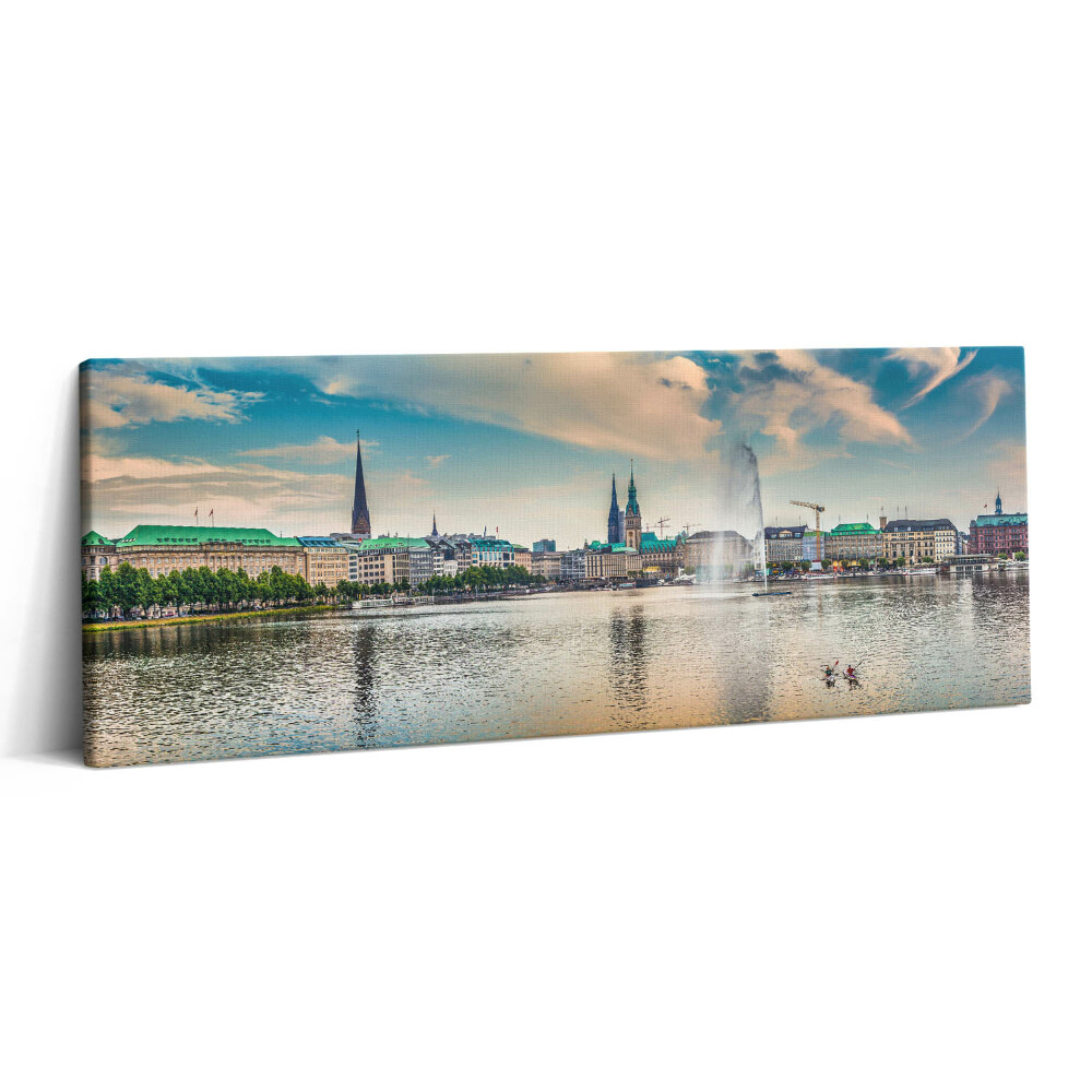Print pe canvas 125x50 Binnenalster din Hamburg