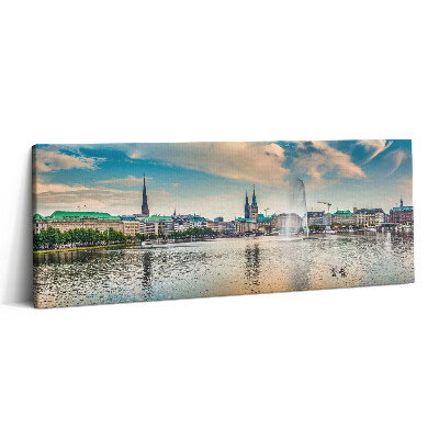 Print pe canvas 125x50 Binnenalster din Hamburg