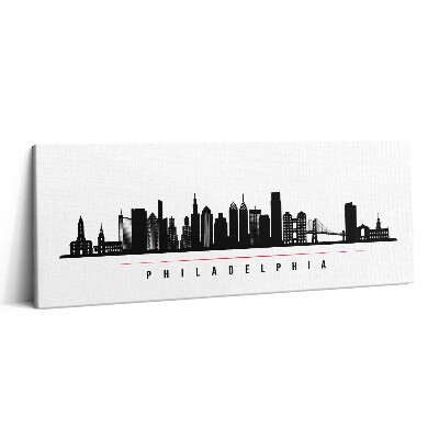 Print pe canvas 125x50 Ilustrație a orașului Philadelphia