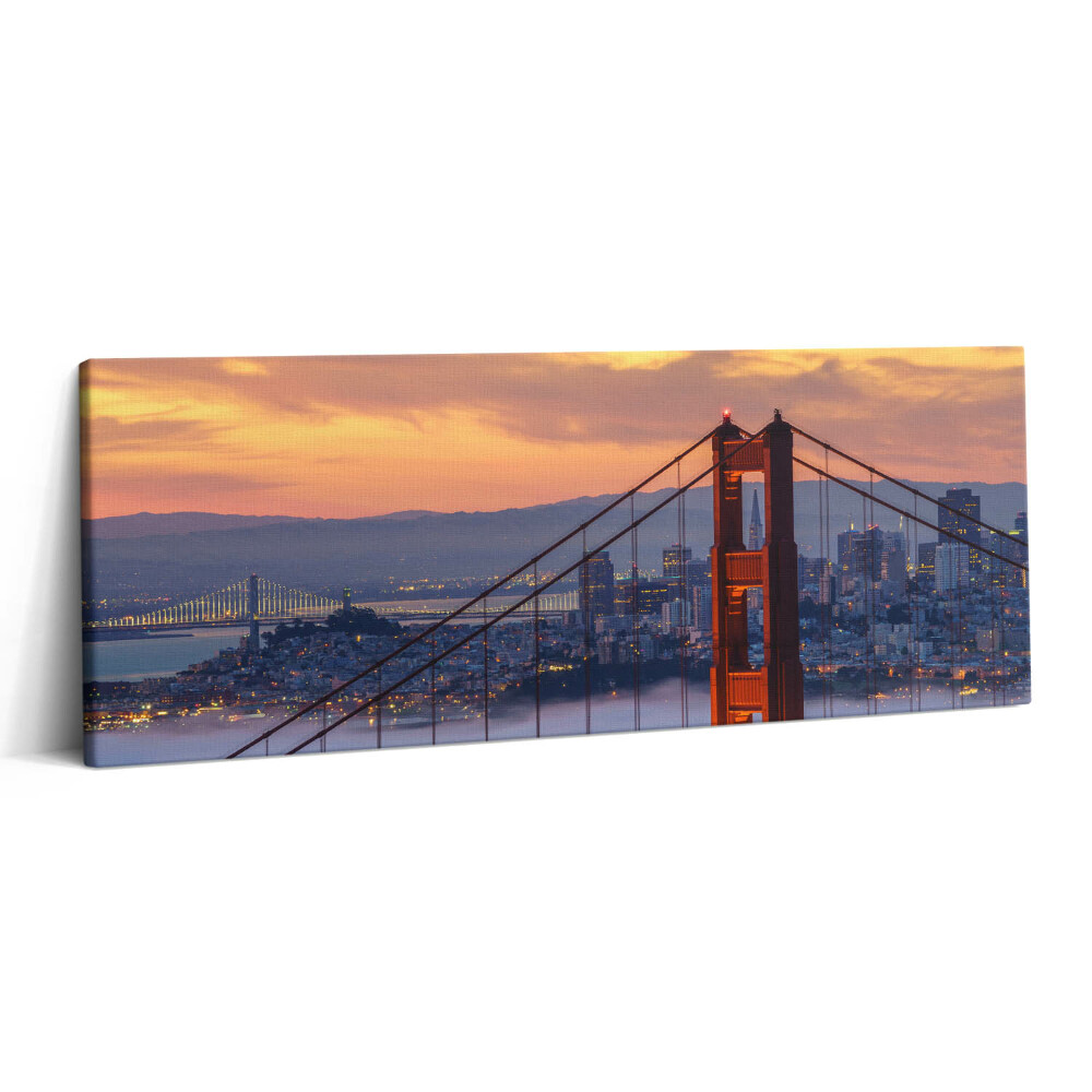 Print pe canvas 125x50 Podul San Francisco