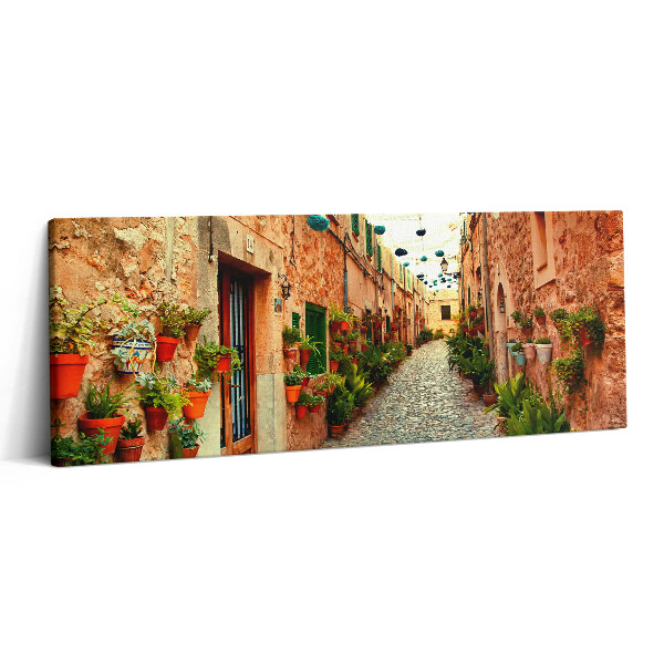 Print pe canvas 125x50 O stradă din satul Valldemossa