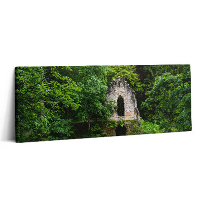 Print pe canvas 125x50 Ruinele vechii capele din Chamonix, Franța