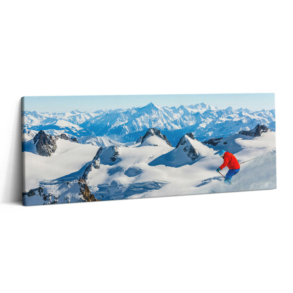 Print pe canvas 125x50 Schi în Alpi