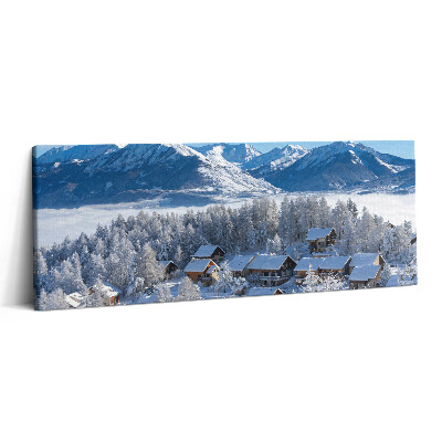 Print pe canvas 125x50 Zăpadă în Alpi