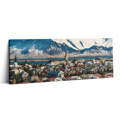 Print pe canvas 125x50 Vedere a orașului Reykjavík, Islanda