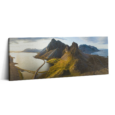 Print pe canvas 125x50 Un drum pitoresc în Islanda