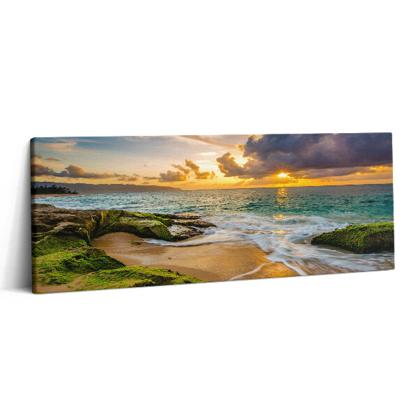 Print pe canvas 125x50 Plajă la apus