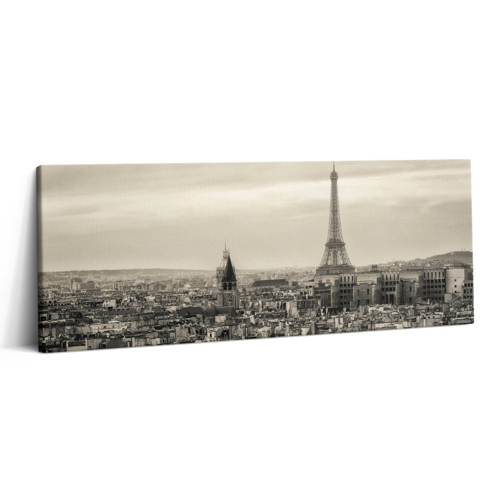 Print pe canvas 125x50 Peisajul din Paris și Turnul Eiffel