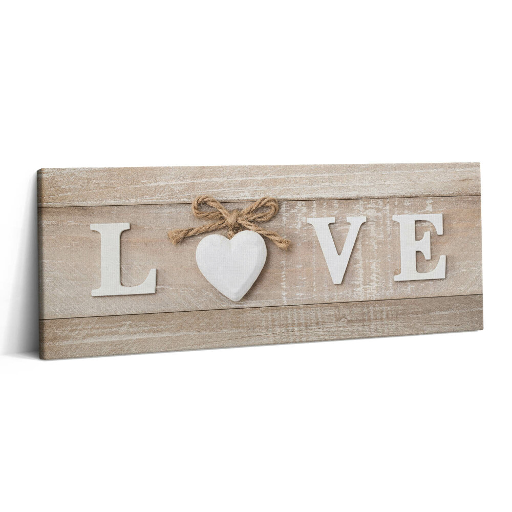 Print pe canvas 125x50 Inscripția dragoste