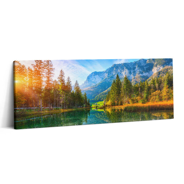 Print pe canvas 125x50 Peisaj de râu de munte
