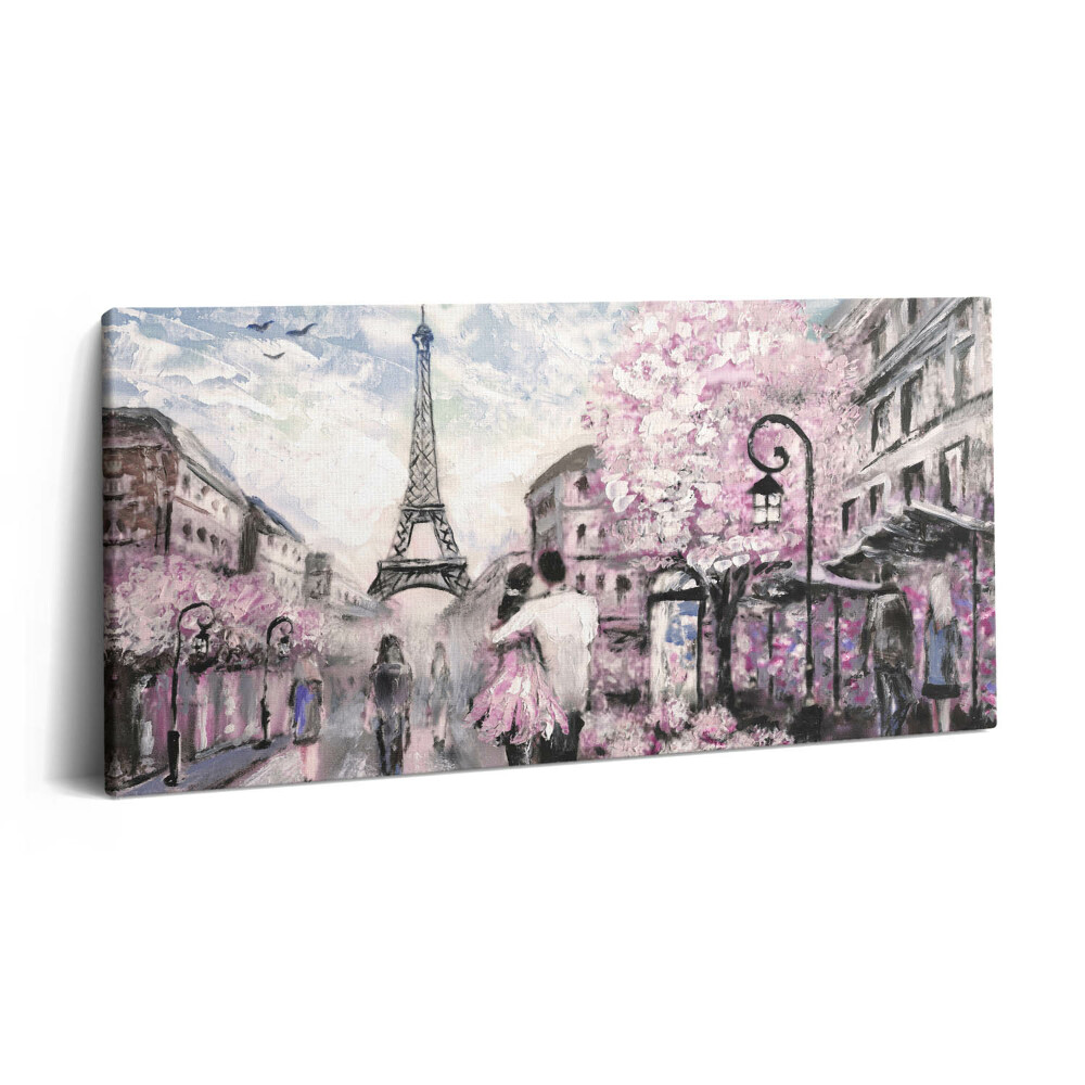 Print pe pânză 140x70 Paris și Turnul Eiffel