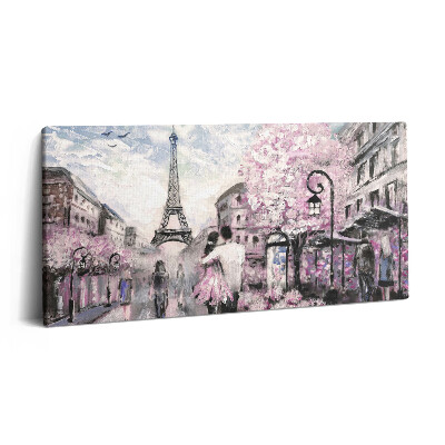 Print pe pânză 140x70 Paris și Turnul Eiffel