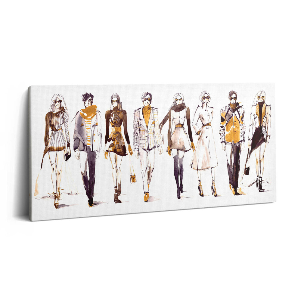 Print pe pânză 140x70 Ilustrație pentru prezentarea de modă pentru femei și bărbați