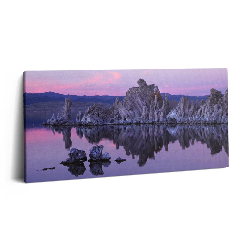 Print pe pânză 140x70 Reflexia rocilor în apă