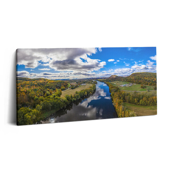 Print pe pânză 140x70 Reflexia cerului în râu
