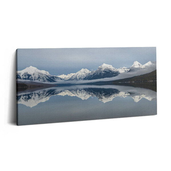 Print pe pânză 140x70 Reflexia munților în lac