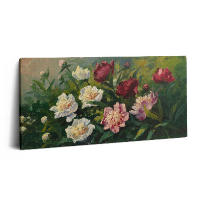 Print pe pânză 140x70 Am pictat flori frumoase