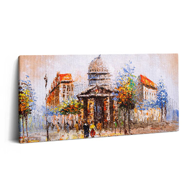 Print pe pânză 140x70 Pictură - colorată harababură artistică urbană