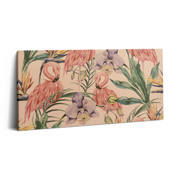 Print pe pânză 140x70 Flori tropicale în stil boho
