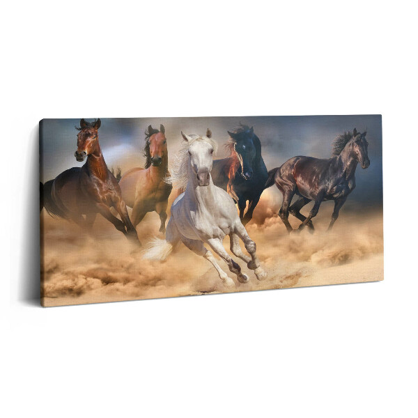 Print pe pânză 140x70 Caii năvălesc în galop