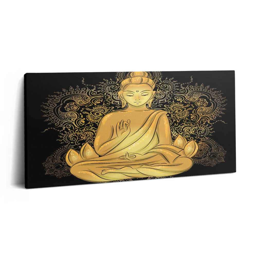 Print pe pânză 140x70 Buddha Zen de Aur