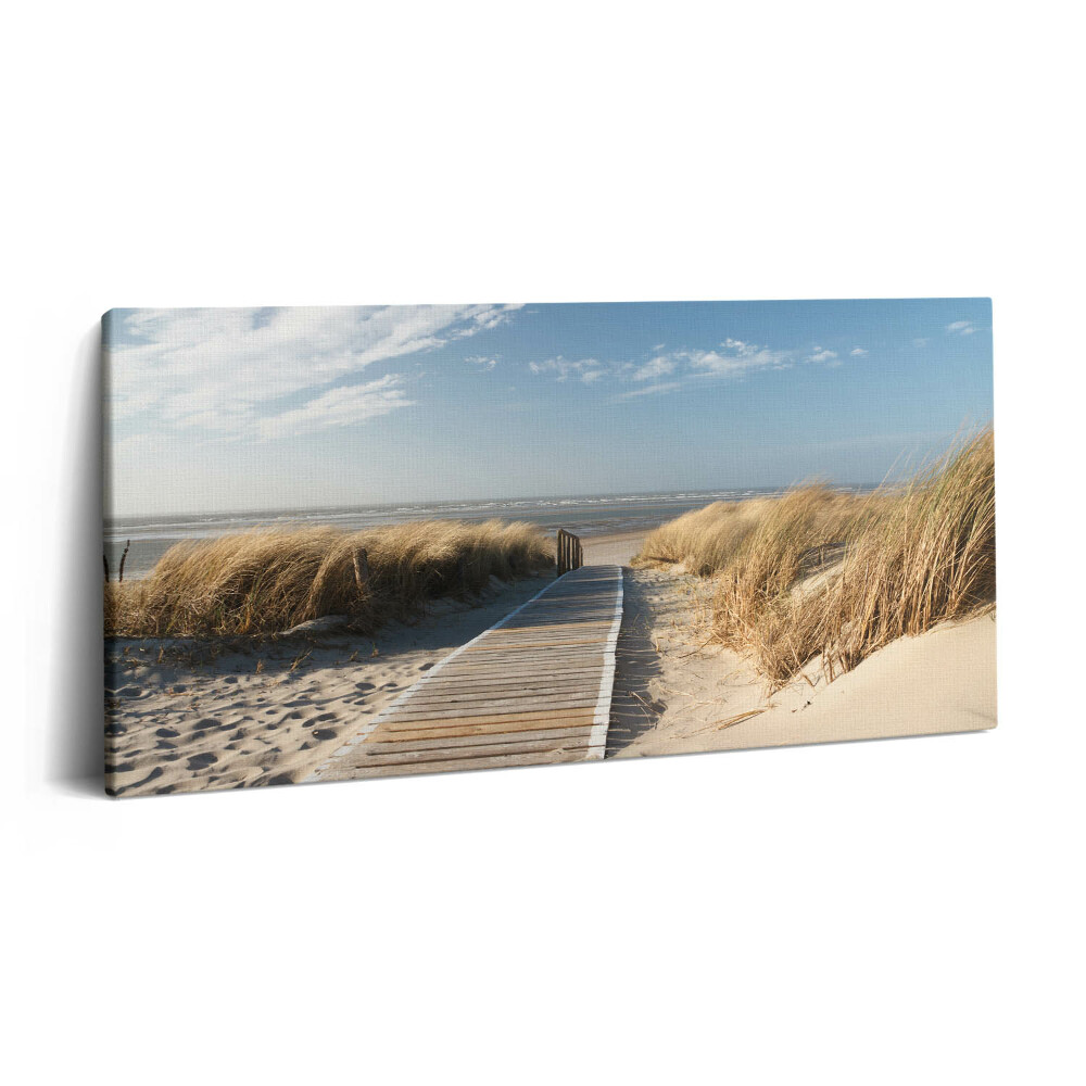 Print pe pânză 140x70 Vedere la plajă și mare