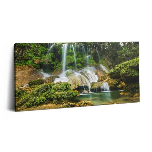 Print pe pânză 140x70 Cascadă naturală sălbatică
