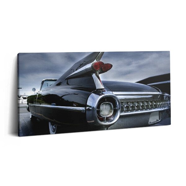 Print pe pânză 140x70 Mașină Cadillac neagră de epocă