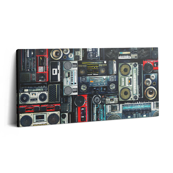 Print pe pânză 140x70 Muzică - Boombox vintage