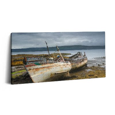 Print pe pânză 140x70 Golful Salen și bărcile