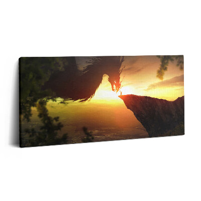 Print pe pânză 140x70 Lume fantastică - dragon