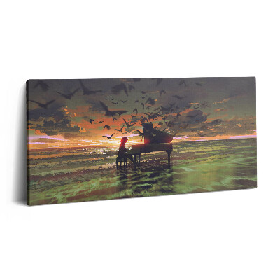 Print pe pânză 140x70 Concert pe plajă