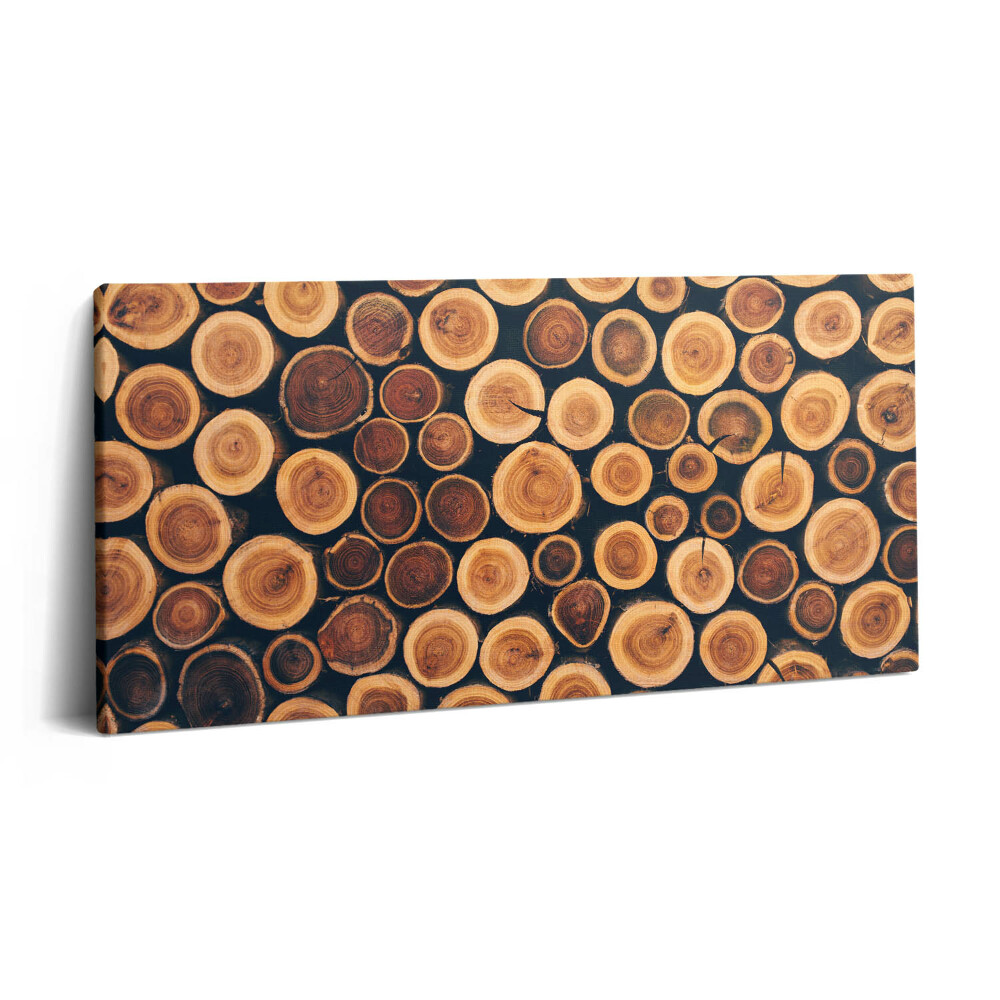 Print pe pânză 140x70 Trunchiuri de copaci din lemn