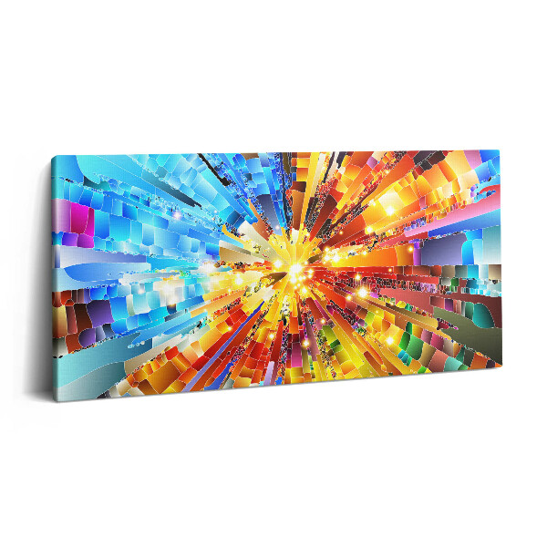 Print pe pânză 140x70 Compoziție 3D cu culori saturate