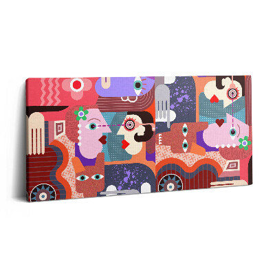 Print pe pânză 140x70 Fețe abstracte