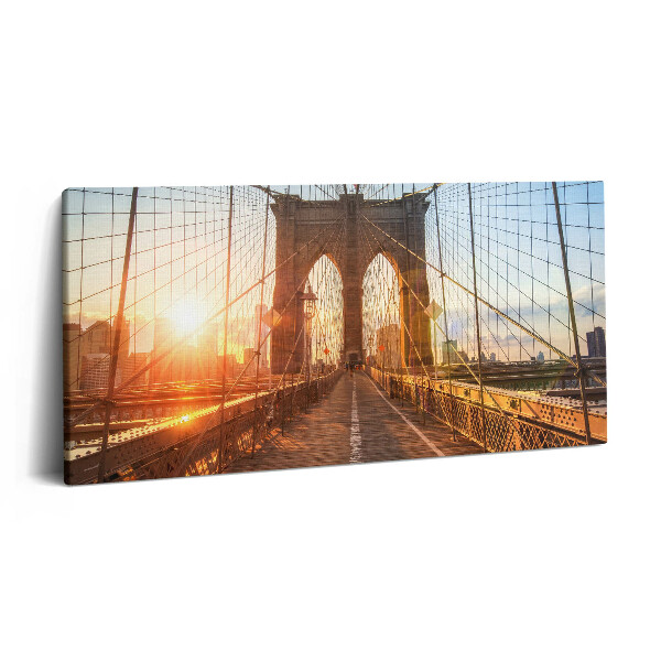 Print pe pânză 140x70 Podul Brooklyn din New York