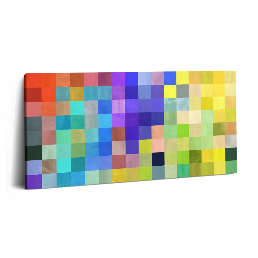 Print pe pânză 140x70 Compoziție de pătrate mici