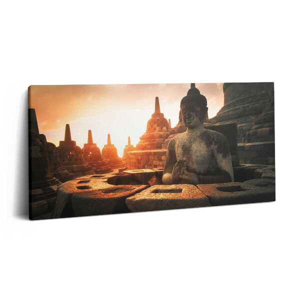 Print pe pânză 140x70 Vedere a unei statui a lui Buddha care meditează