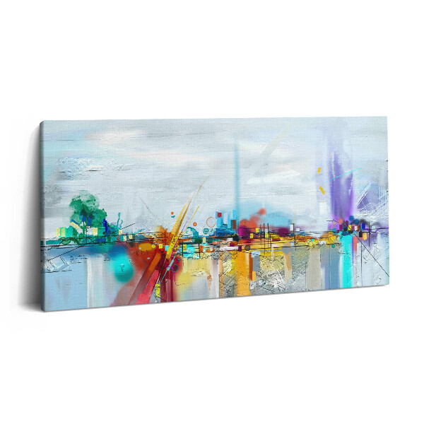 Print pe pânză 140x70 Peisaj abstract cu ulei