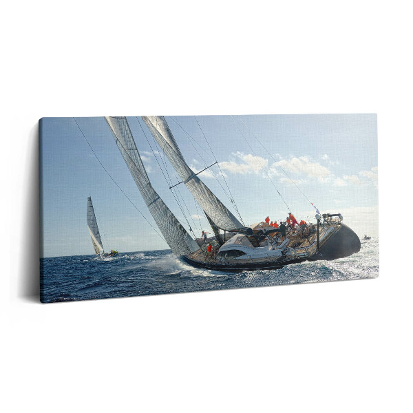 Print pe pânză 140x70 Regata de iahturi cu pânze