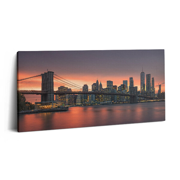 Print pe pânză 140x70 East River în New York