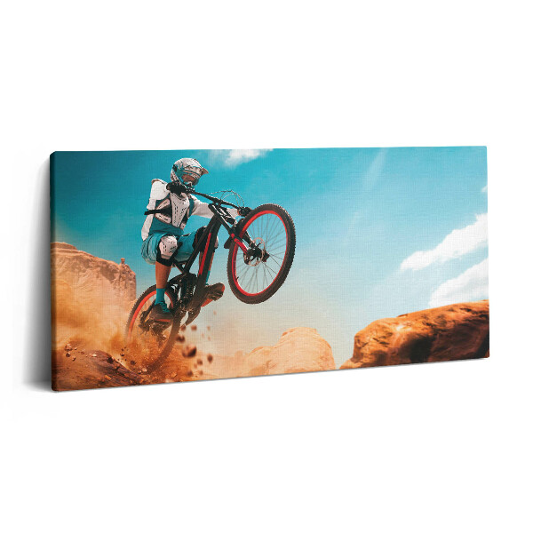 Print pe pânză 140x70 Mergând cu motocicleta în deșert