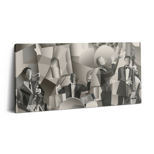 Print pe pânză 140x70 O orchestră de forme geometrice