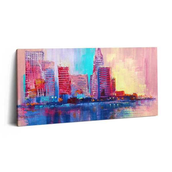 Print pe pânză 140x70 Abstracție a zgârie-norilor orașului