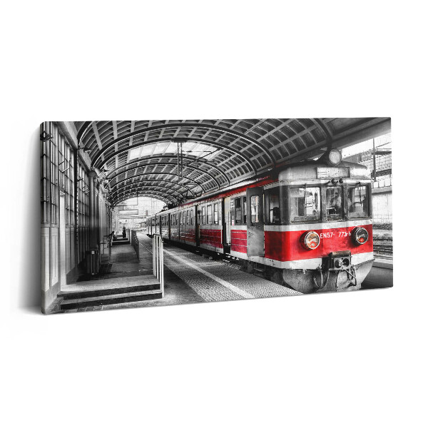 Print pe pânză 140x70 Vechea platformă de cale ferată
