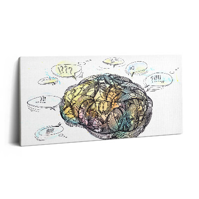Print pe pânză 140x70 Reprezentarea artistică a creierului