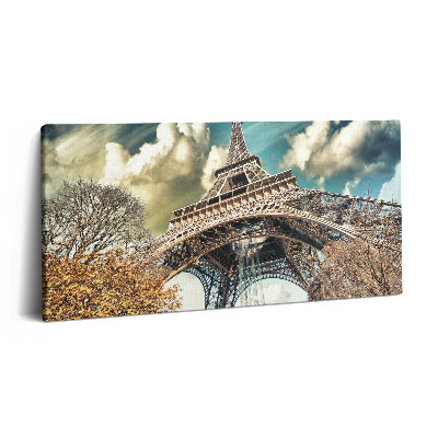Print pe pânză 140x70 Vedere minunată asupra Turnului Eiffel