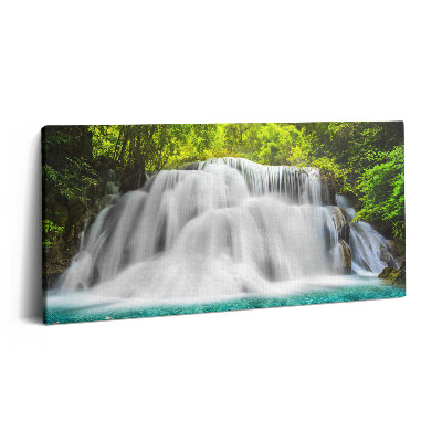 Print pe pânză 140x70 Cascada Huai Mae Khamin din Thailanda