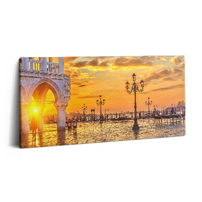 Print pe pânză 140x70 Piața Veneției la apus